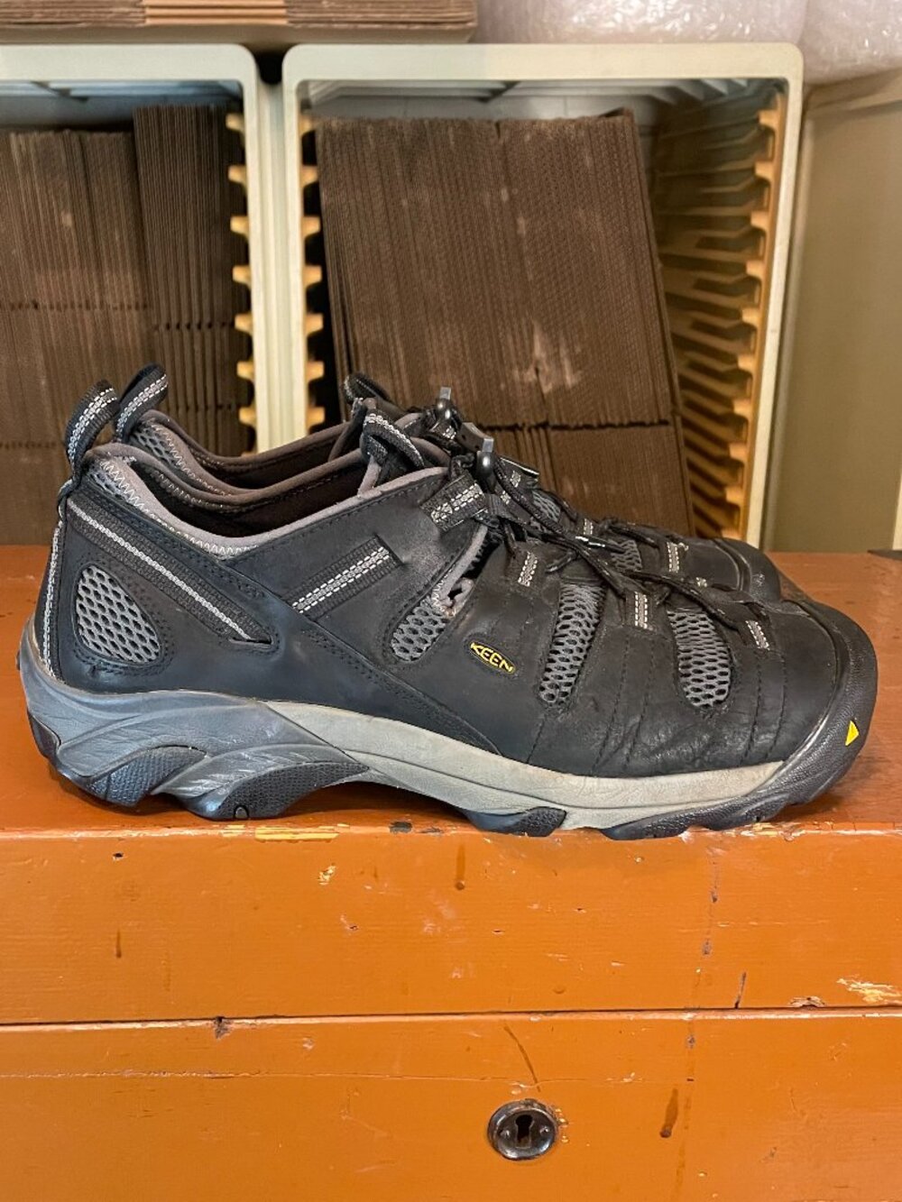 KEEN Men's Size 13 EE Atlanta Cool II Steel Toe Mesh Breathable Work Shoes